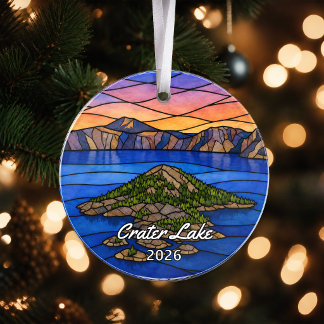 Personalized Crater Lake National Park Acrylic Orn Ornament