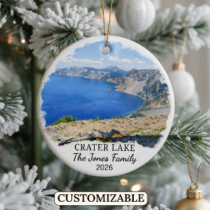 Personalized Crater Lake National Park, Oregon Ceramic Ornament