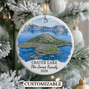 Personalized Crater Lake National Park, Oregon Ceramic Ornament