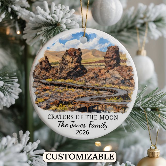 Personalized Craters of the Moon National Monument Ceramic Ornament (Creator Uploaded)