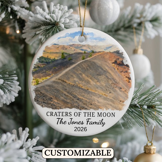Personalized Craters of the Moon National Monument Ceramic Ornament (Creator Uploaded)