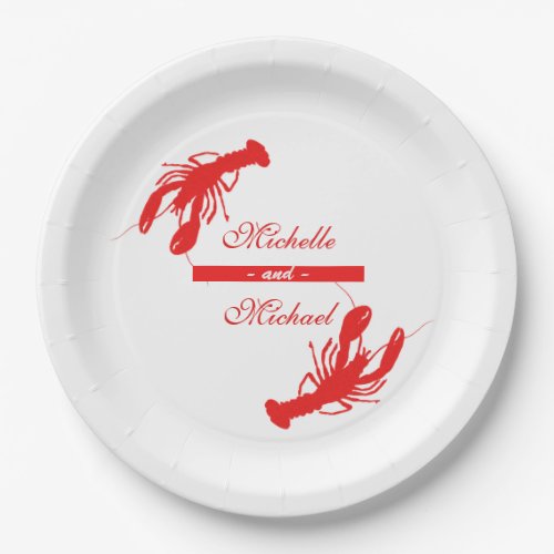 Personalized Crawfish Boil Event Plates