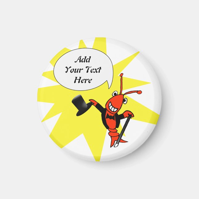Personalized Crawfish/Lobster Tuxedo Magnet (Front)