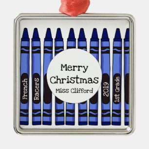 Personalized Crayon School Year Ornament