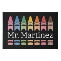 Personalized Crayon Teacher Name Cute Back School