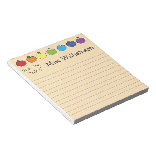Personalized Crayons Teacher Appreciation Gift  Notepad
