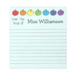 Personalized Crayons Teacher Appreciation Gift   Notepad