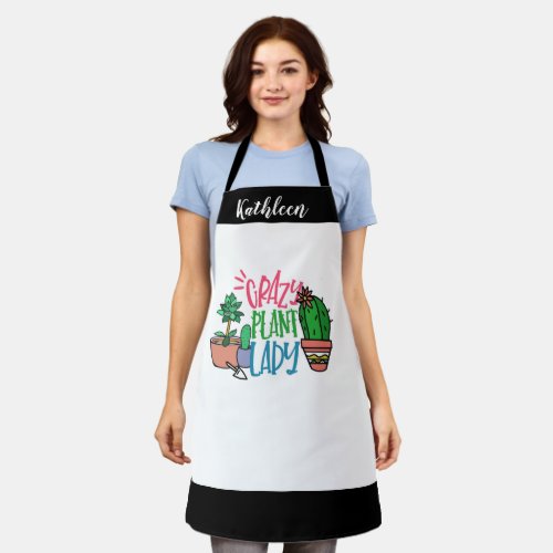 Personalized Crazy Plant Lady Aprons mothersday