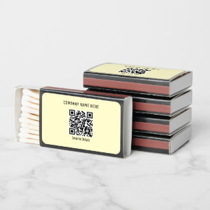 Personalized Cream Color Event Matchboxes
