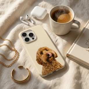 Personalized Cream Dog Photo Custom  iPhone 15 Pro Case