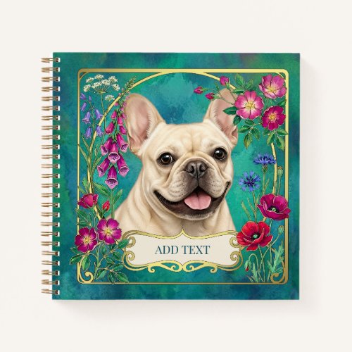 Personalized Cream French Bulldog Notebook