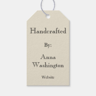 Personalized Cream Handcrafted Tag