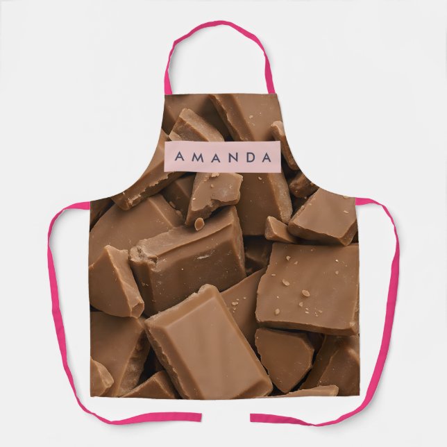 Personalized Creamy Milk Chocolate Chunk  Apron (Front)