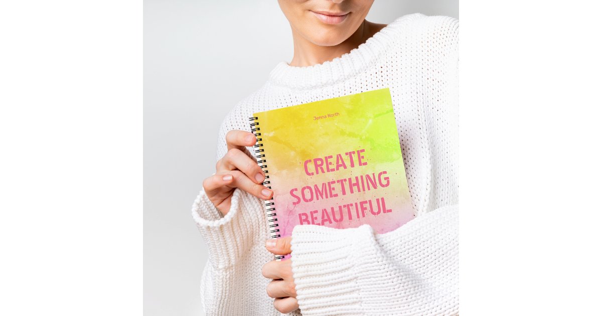 Personalized Create Something Beautiful Journal | Zazzle