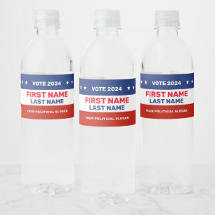 Personalized Create Your Own Election Campaign   Water Bottle Label