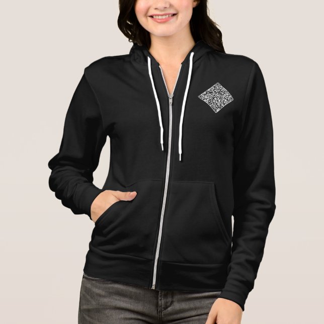 Personalized Create Your Own QR Code Hoodie (Front)