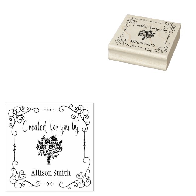 Personalized Created for you by Wood Stamp (Stamped)