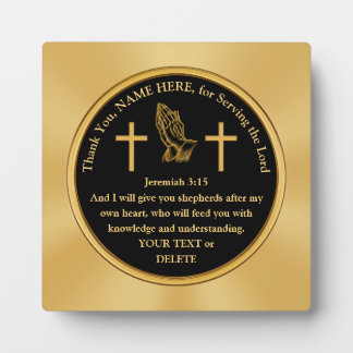 Personalized, Creative Pastor Appreciation Gifts Plaque