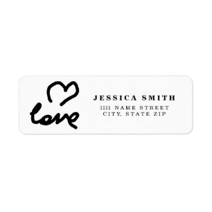 Personalized Creative Sign Love and Heart Label