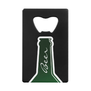 Personalized credit card size bottle bottle opener