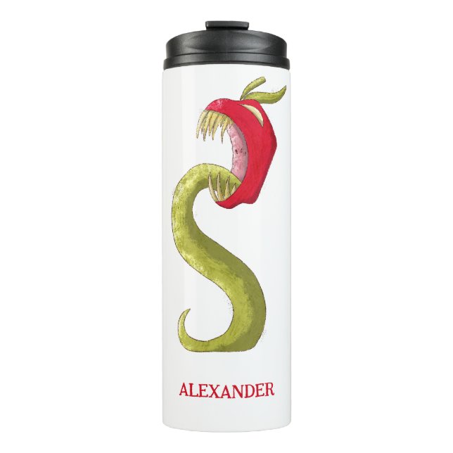 Personalized Creepy Apple Monster Kids Thermal Tumbler (Front)