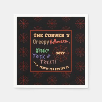 Personalized Creepy Colorful Halloween Spider Web