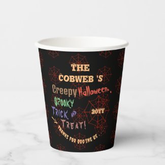 Personalized Creepy Colorful Halloween Spider Web