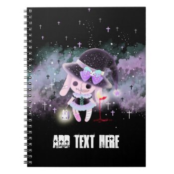 Personalized - Creepy Cute Hunter Devil Bunny Notebook by Chibibunny at Zazzle