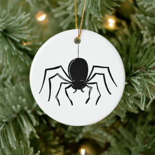 Personalized Creepy Spider Halloween Tree Ornament