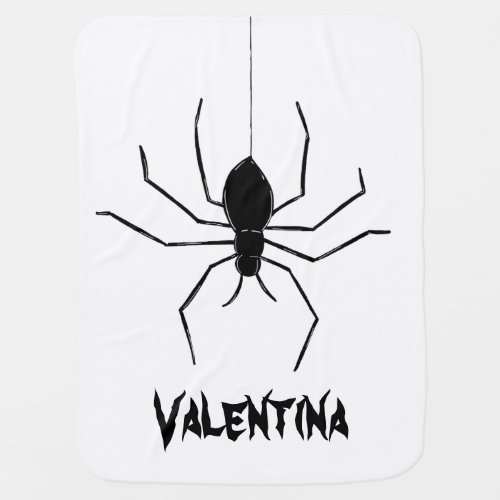 Personalized Creepy Spiders Halloween Baby Blanket