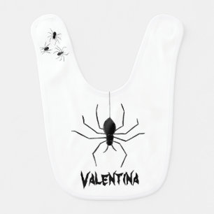 Personalized Creepy Spiders Halloween Bib