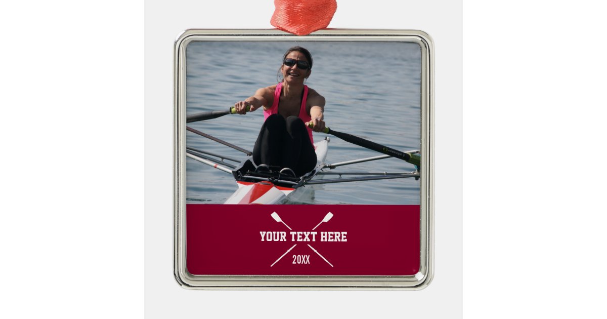 Personalized Crew Rowing Club Rower Name Year Metal Ornament Zazzle