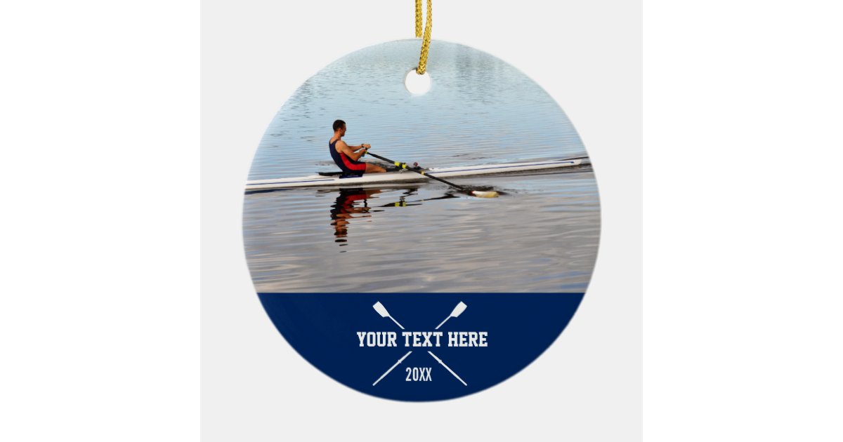 Personalized Crew Rowing Club Team Name Year Ceramic Ornament Zazzle