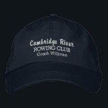 Personalized Crew Rowing Club Team & Rower Name Embroidered Baseball Hat<br><div class="desc">The perfect hat for anyone who loves rowing and their club/team. This quality baseball style hat features 3 lines of custom text - add your crew club name, rower's name, event name, etc. Easily change the color of the text and the cap. Whether you're a novice or expert rower, this...</div>