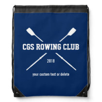 Personalized Crew Rowing Logo Oars Team Name Year Drawstring Bag Personalized Crew Rowing Logo Oars Team Name Year Drawstring Bag