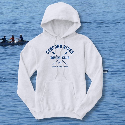 Personalized Crew Rowing Logo Oars Team Name Year Hoodie