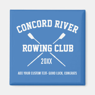 Personalized Crew Rowing Logo Oars Team Name Year Magnet