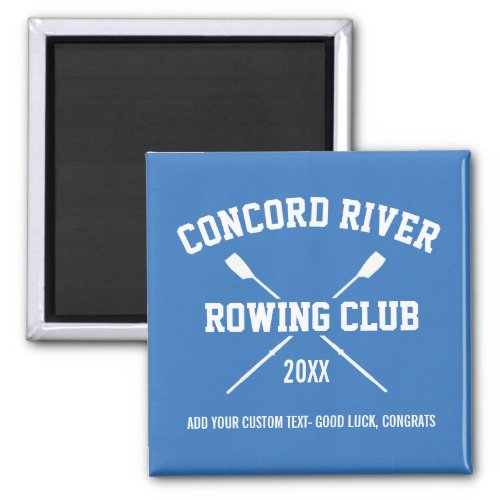 Personalized Crew Rowing Logo Oars Team Name Year Magnet
