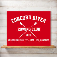 Personalized Crew Rowing Logo Oars Team Name Year