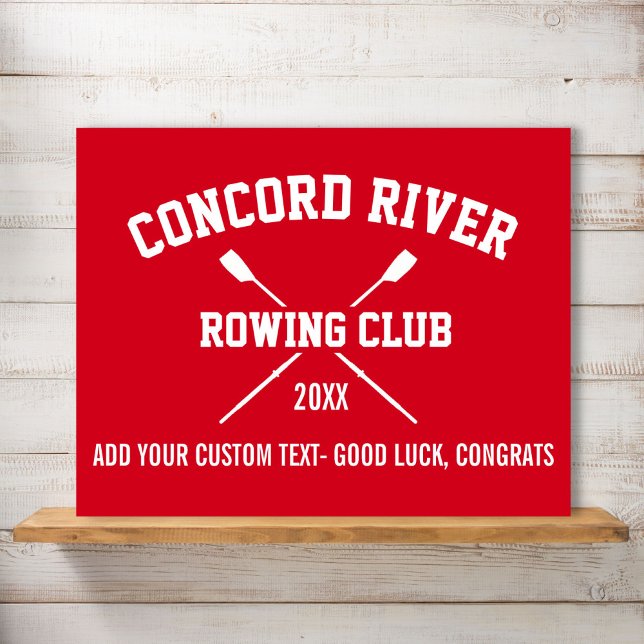 Personalized Crew Rowing Logo Oars Team Name Year Poster (Creator Uploaded)