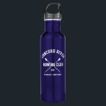 Personalized Crew Rowing Logo Oars Team Name Year Stainless Steel Water Bottle<br><div class="desc">Personalized Crew Rowing team design featuring crossed oars and your custom text. Add your club name, year and extra line of custom text (coach's name, rower's name, event, etc.) ON some items you can change the background color by clicking on "customize it" and then the small eye dropper. Makes a...</div>