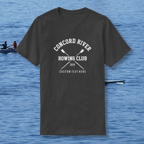 Personalized Crew Rowing Logo Oars Team Name Year T_Shirt