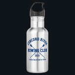 Personalized Crew Rowing Logo Oars Team Name Year Water Bottle<br><div class="desc">Personalized Crew Rowing team design featuring crossed oars and your custom text. Add your club name, year and extra line of custom text (coach's name, rower's name, event, etc.) ON some items you can change the background color by clicking on "customize it" and then the small eye dropper. Makes a...</div>