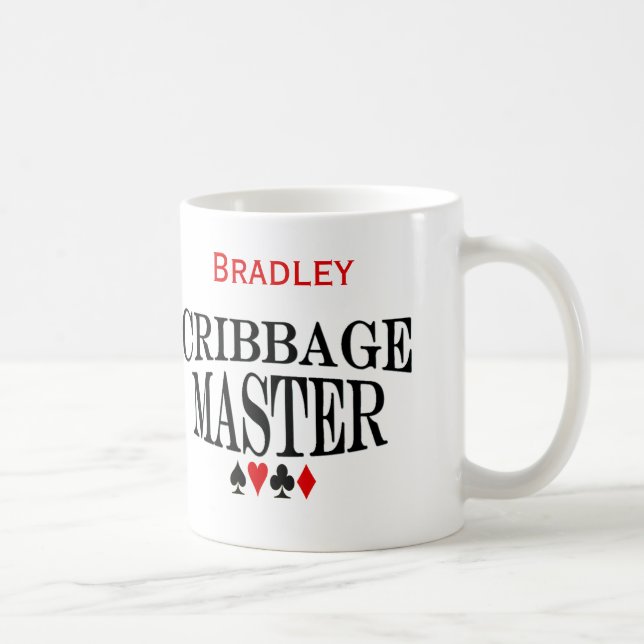 Personalized Cribbage Master Coffee Mug (Right)
