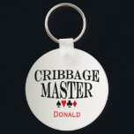 Personalized Cribbage Master Keychain<br><div class="desc">personalized cribbage master bragging rights</div>