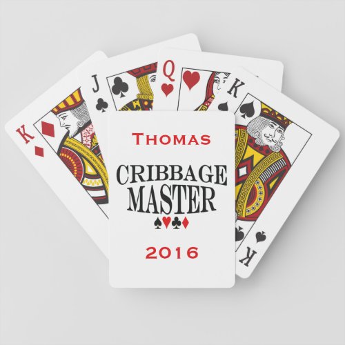 Personalized Cribbage Master Poker Cards