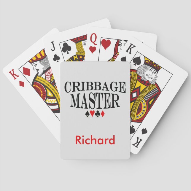 Personalized Cribbage Master Poker Cards (Back)