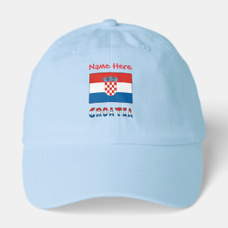Personalized Croatia Flag  Hat
