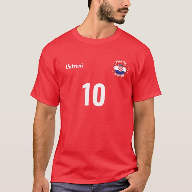 Personalized Croatia National Team Jersey T-Shirt (Front)