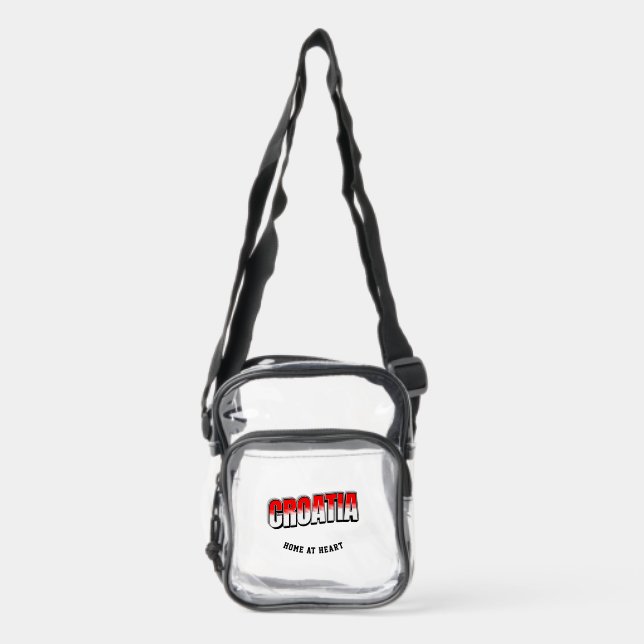 Personalized Croatia Pride Edition Clear Crossbody Bag (Front)